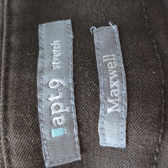 Size 8 Maxwell Solid Brown Apt. 9 Stretch Pants - Picture 2 of 13